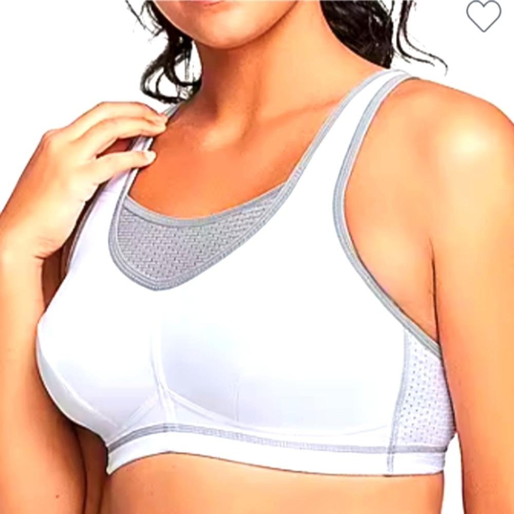 Glamorise Sport 1067 Elite Performance No Bounce Wire-Free Black Sport Bra 42DD